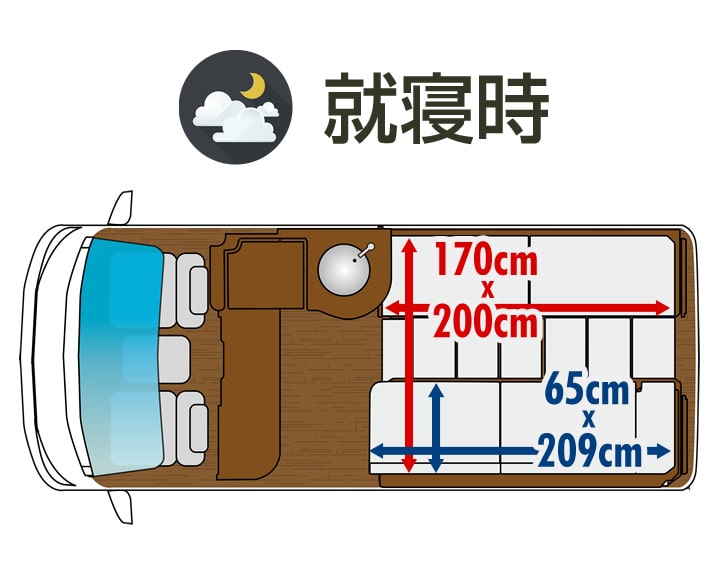 Siesta Litera展開図(就寝時)